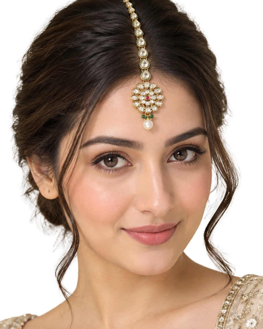 Mughal Pearl & Gem Drop Tikka