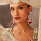 Ruby Pearl Dewdrop Earrings