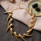 Golden Leaf Drop Necklace