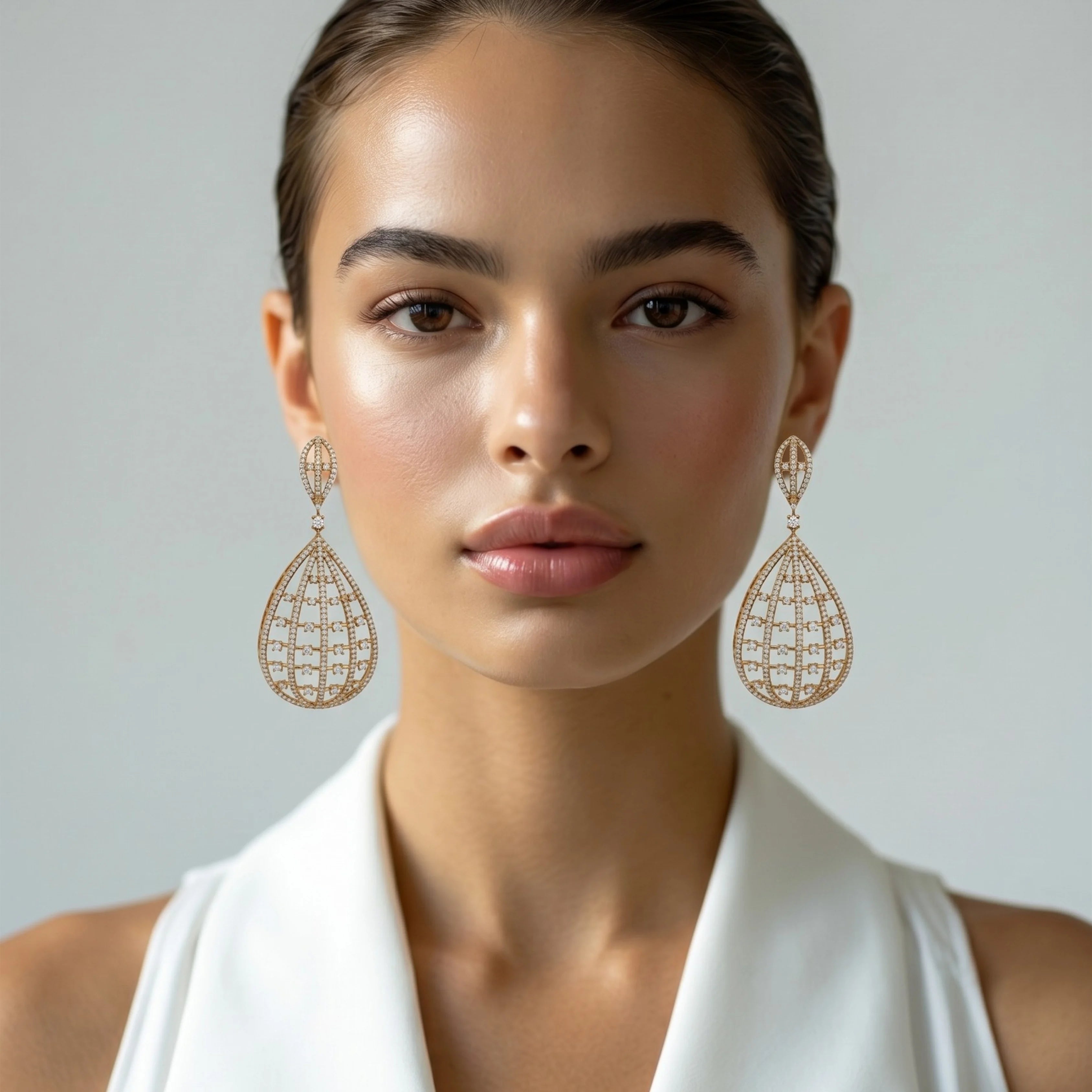 Mehndi Noor Basket Earrings