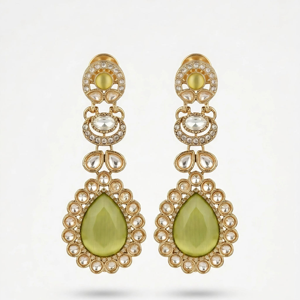 Green Noir Danglers