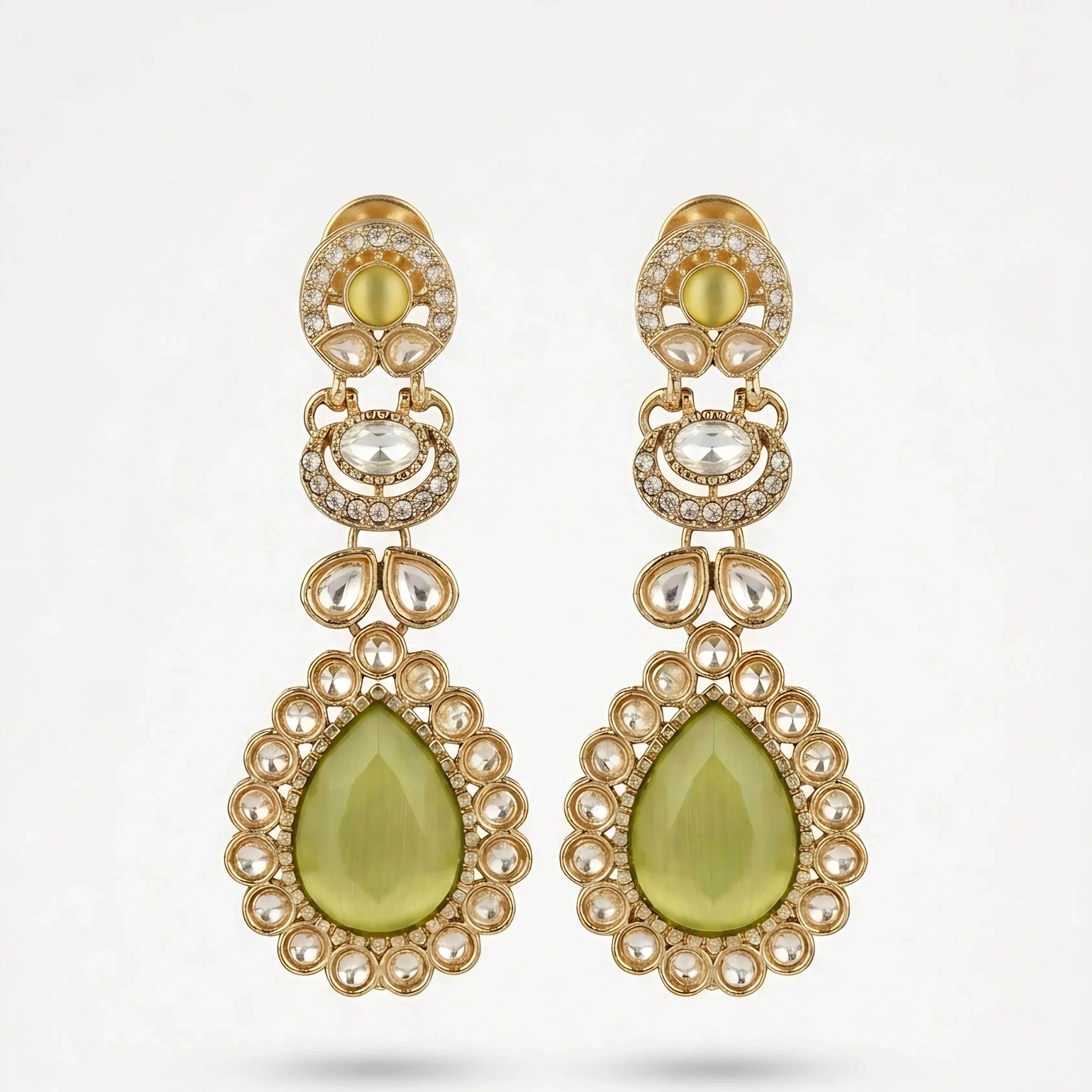 Green Noir Danglers
