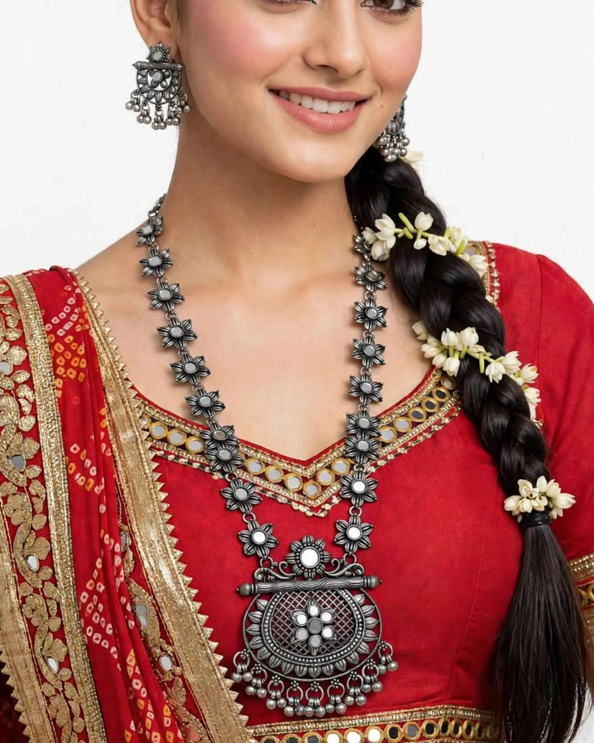 The Chandrika Oxidized Haram Set