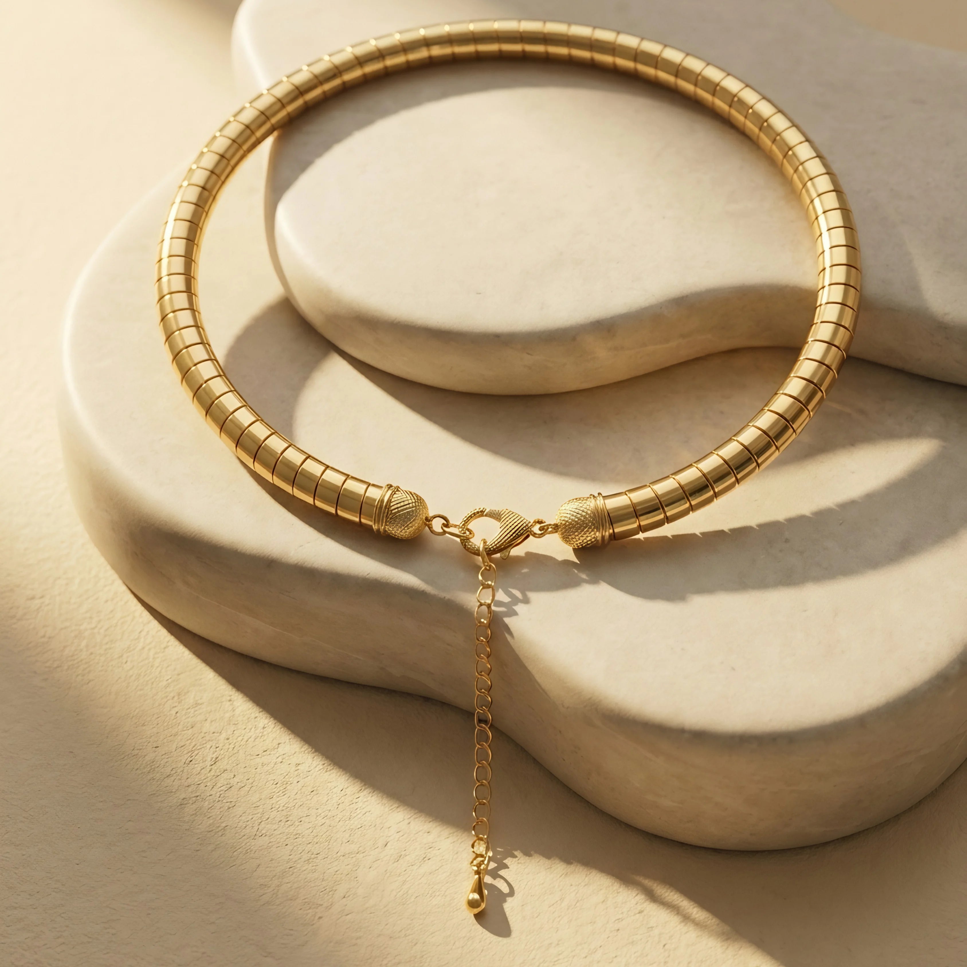 Spiral Bold Gold Necklace