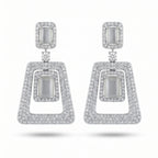 The Silver Deco Frame Earrings