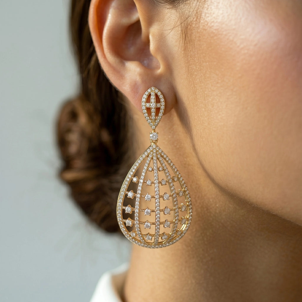 Mehndi Noor Basket Earrings