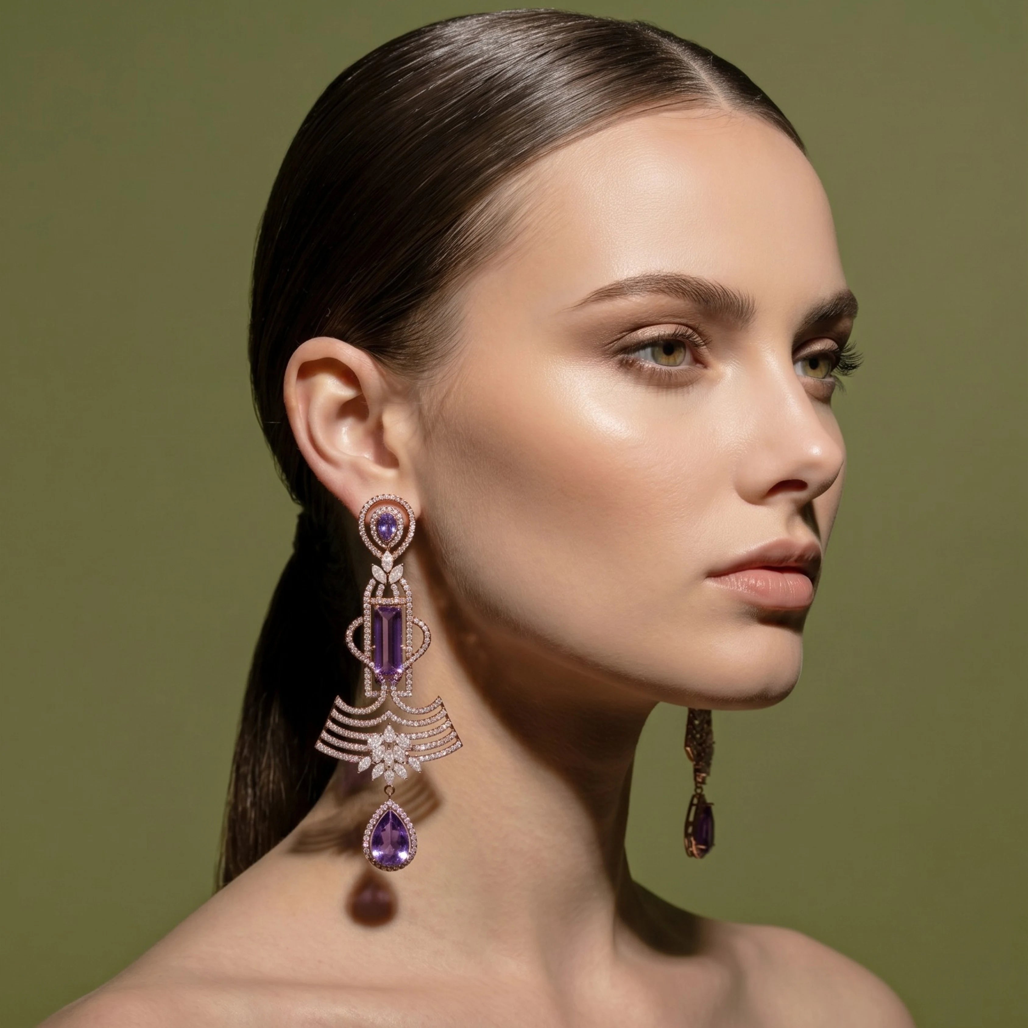 Amethyst Rajwada Dangler