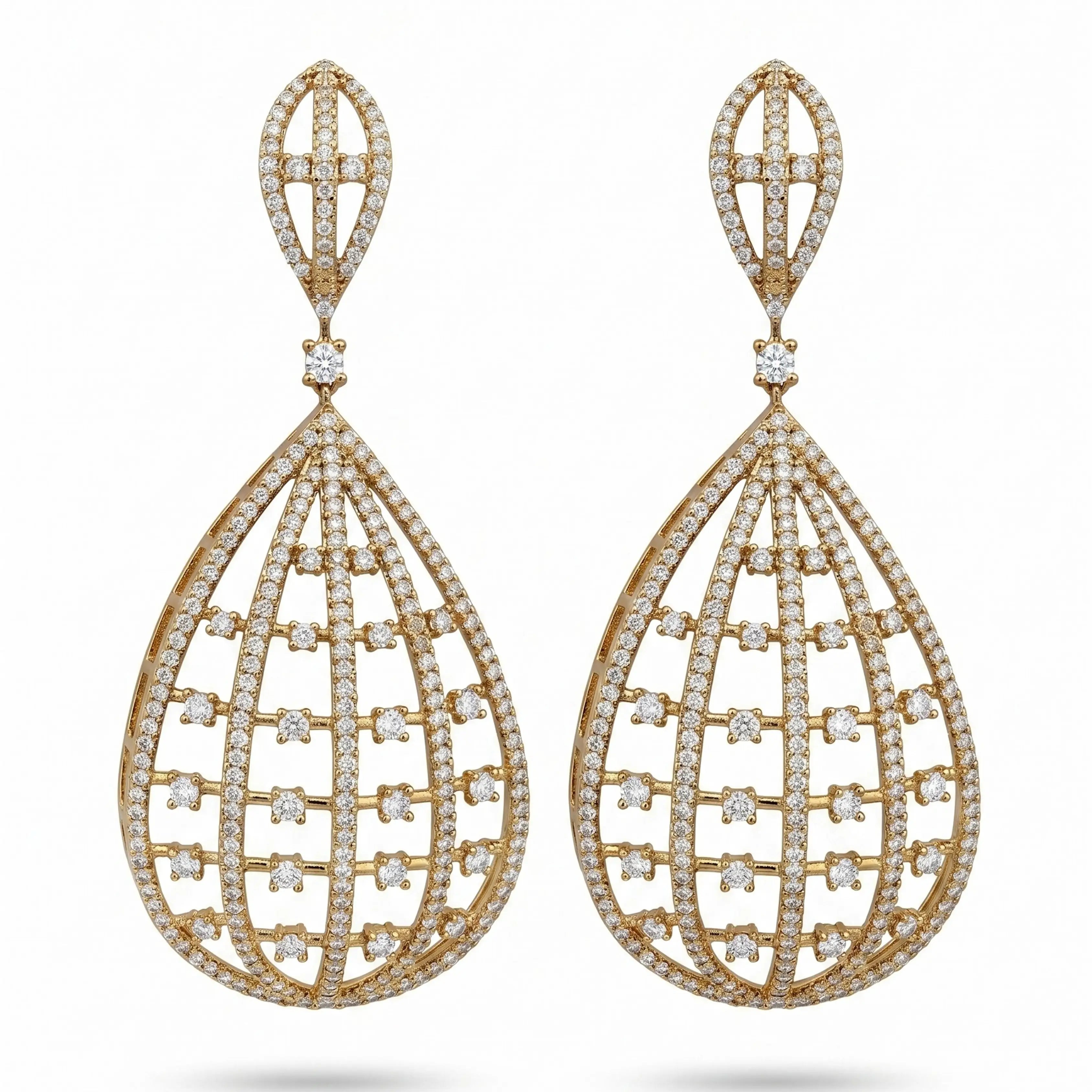 Mehndi Noor Basket Earrings