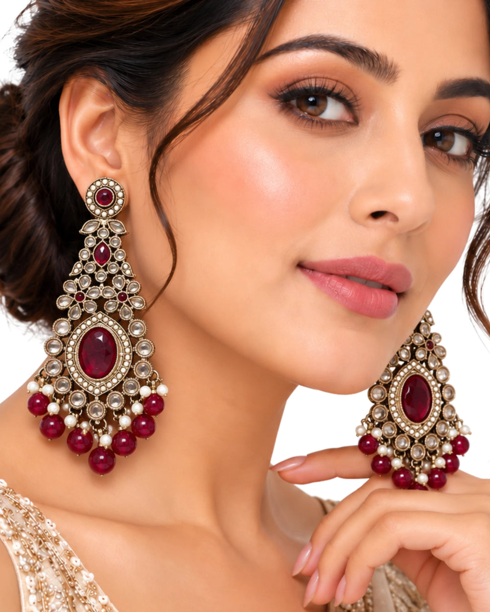 The Regal Ruby Royal Chandelier Earrings