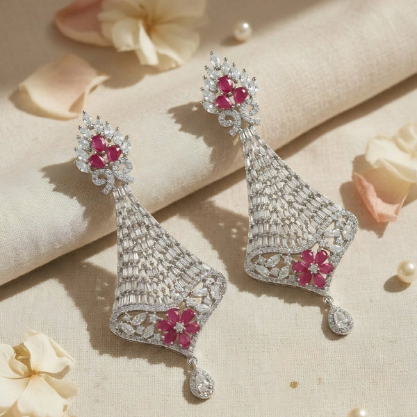 Silver Ruby Grace Drops