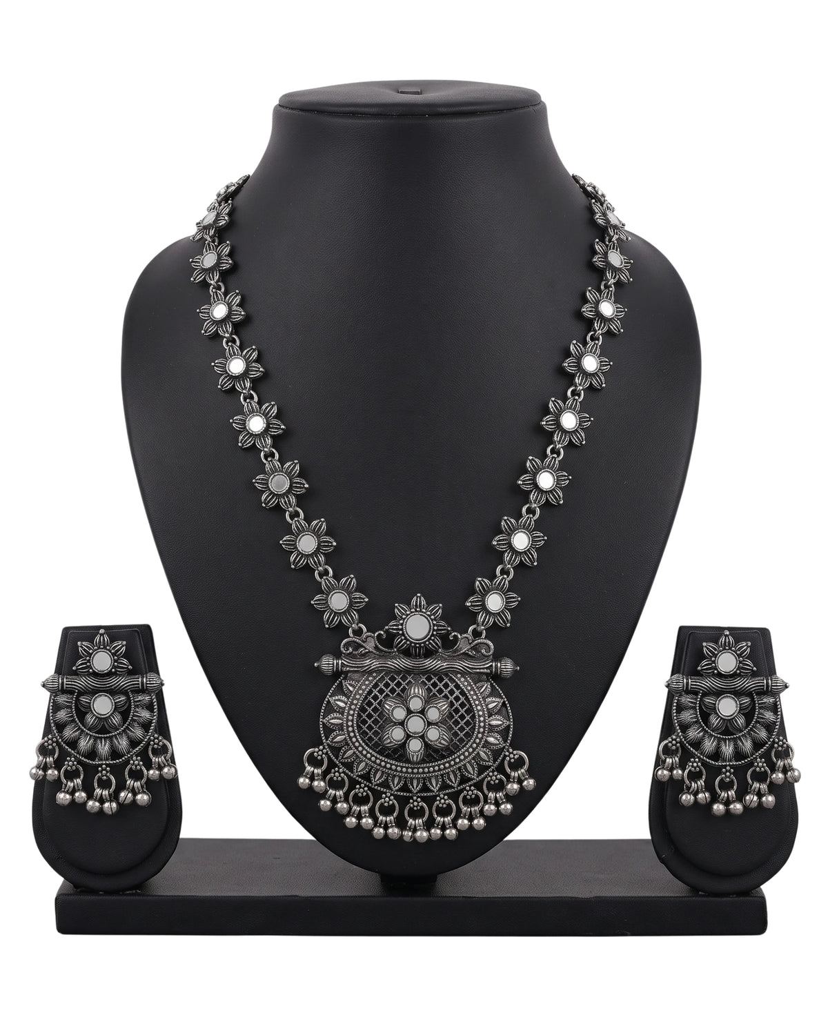 The Chandrika Oxidized Haram Set