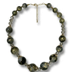 Olive Bold Beads Necklace