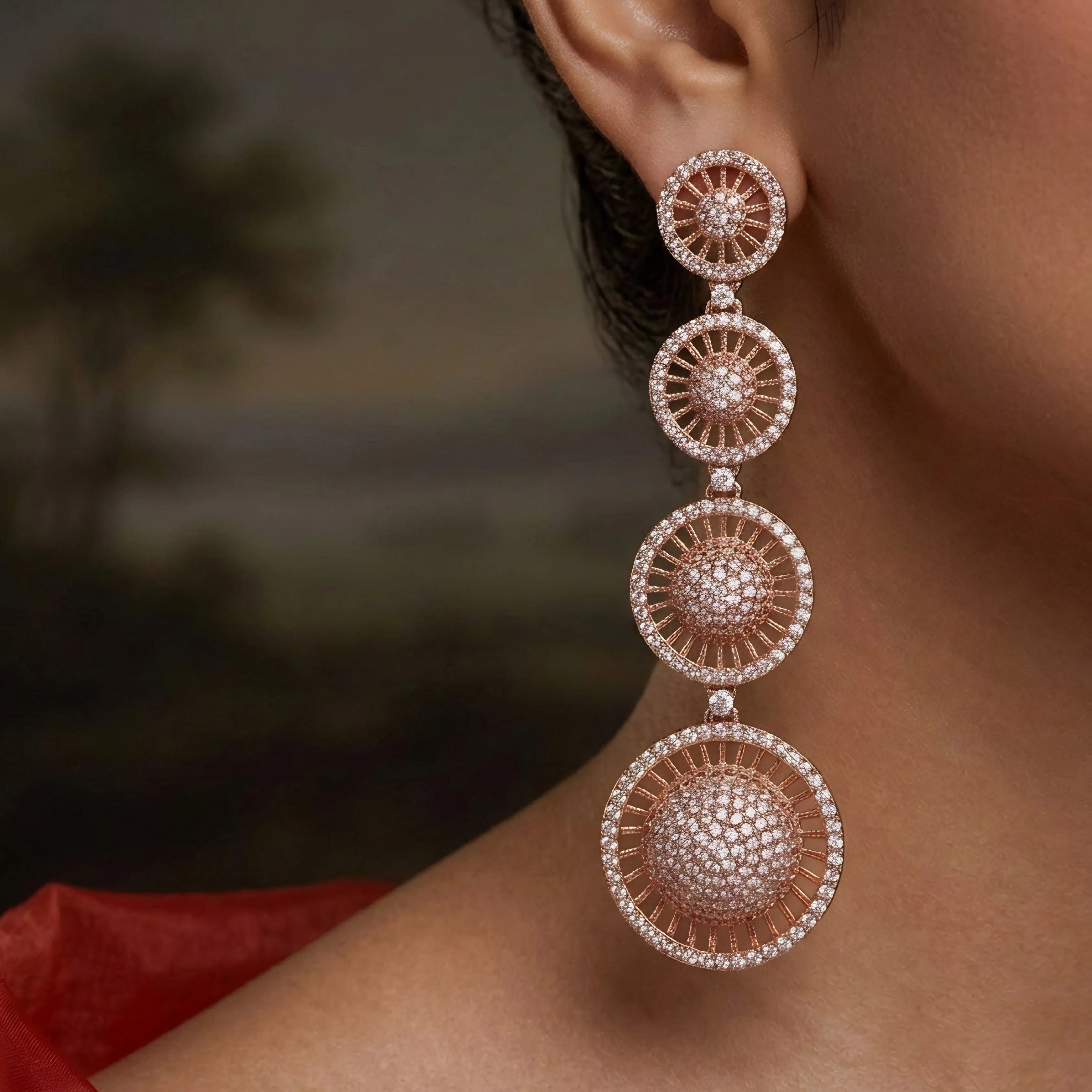 Rose Cascade Basket Danglers