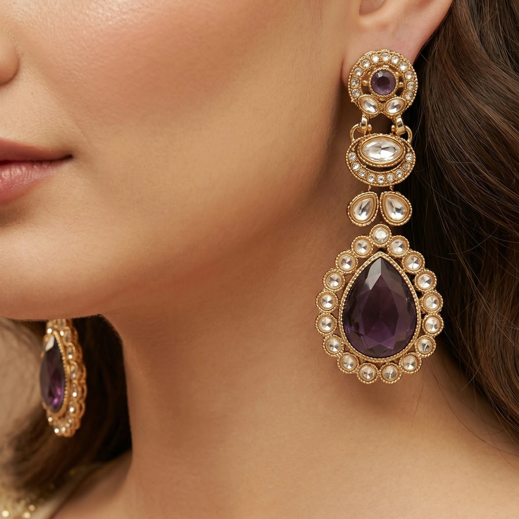 Purple Noir Danglers