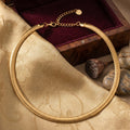 Flat Rib Gold Necklace