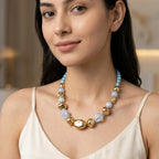 Sky Azure Bead Necklace