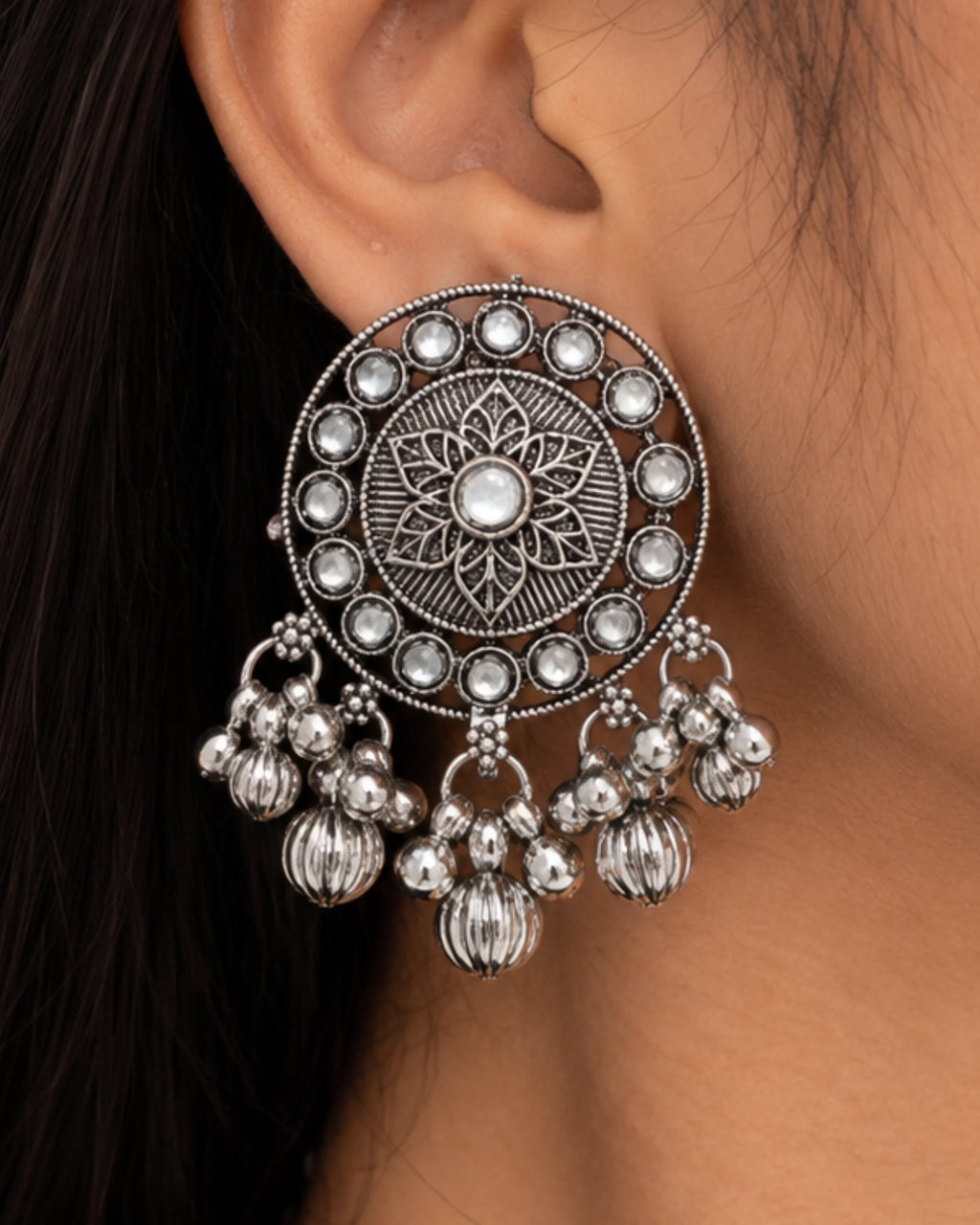 The Royal Floral Oxidized Silver Set