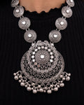 The Royal Floral Oxidized Silver Set