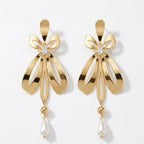 The Sophia Gold Bow Drop