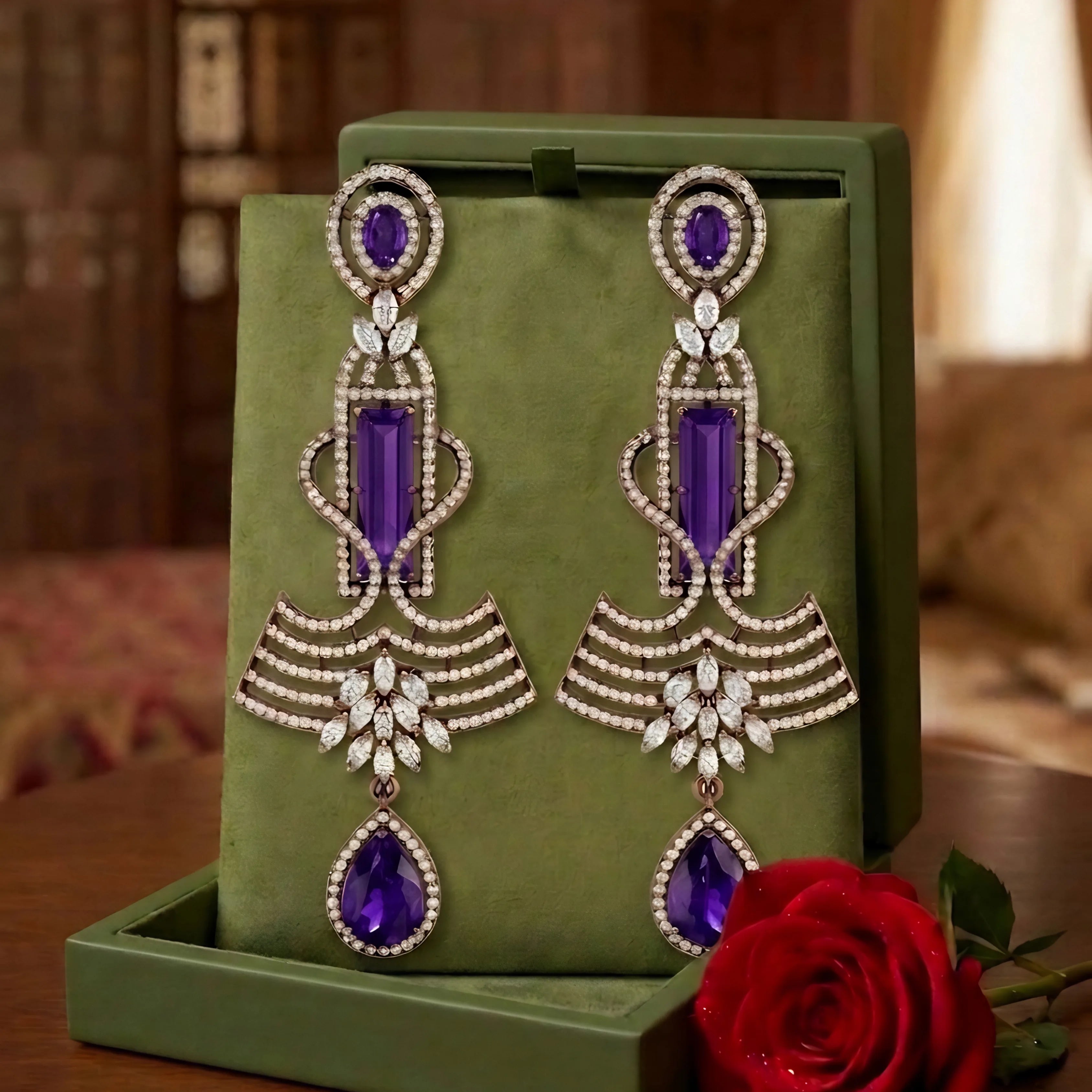 Amethyst Rajwada Dangler