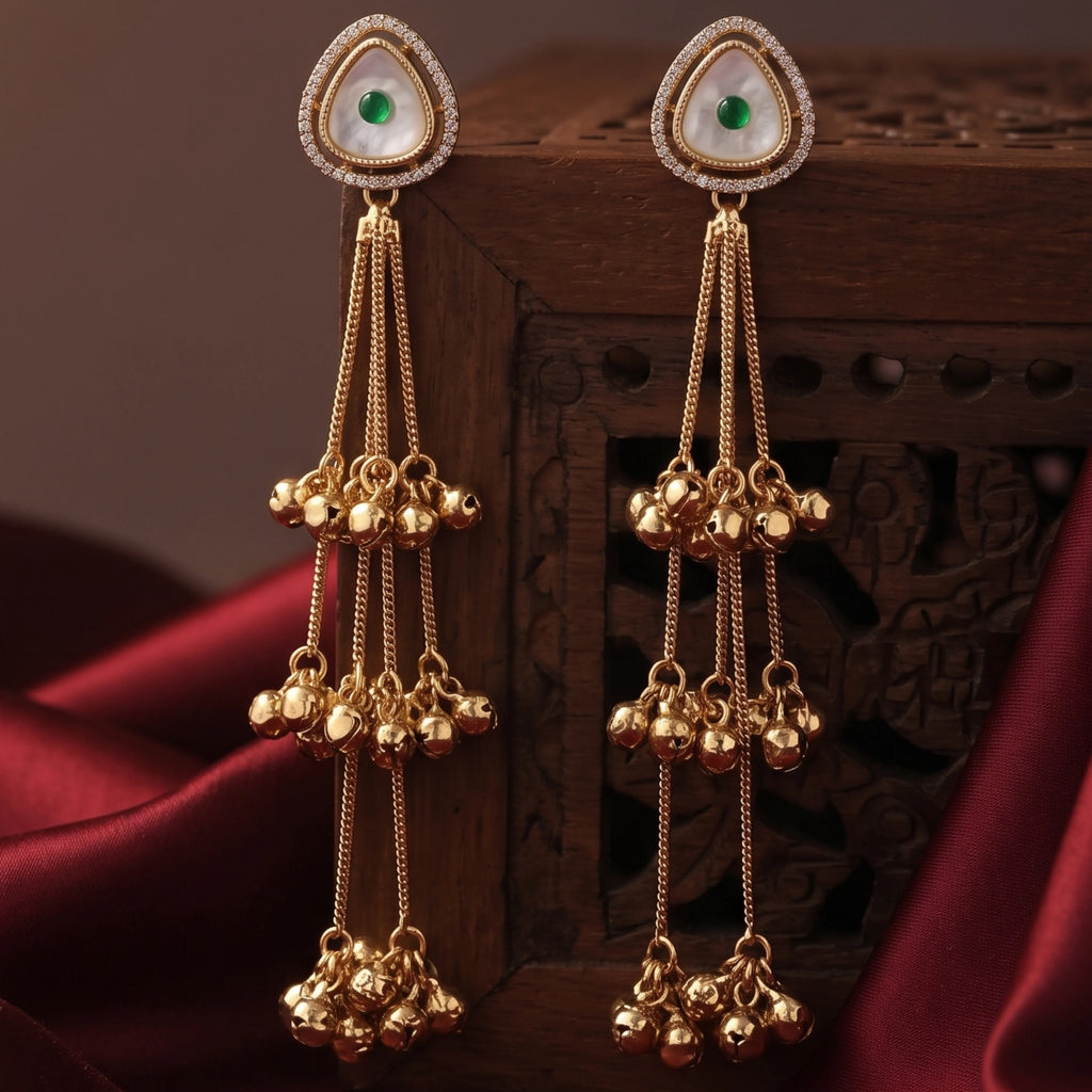 Emerald Chandrika Earrings