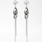 Silver Shimmer Leaf Tassels
