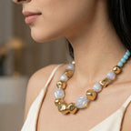 Sky Azure Bead Necklace