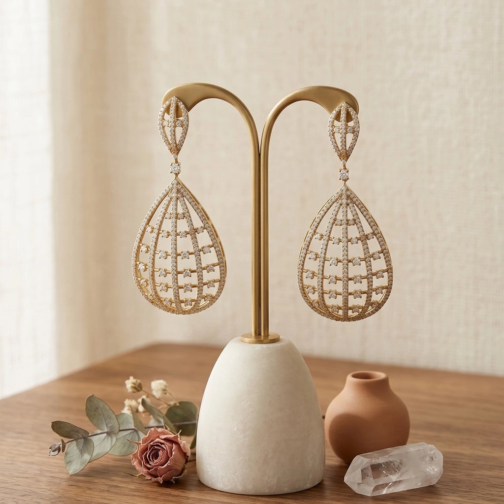 Mehndi Noor Basket Earrings
