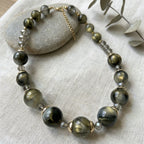Olive Bold Beads Necklace
