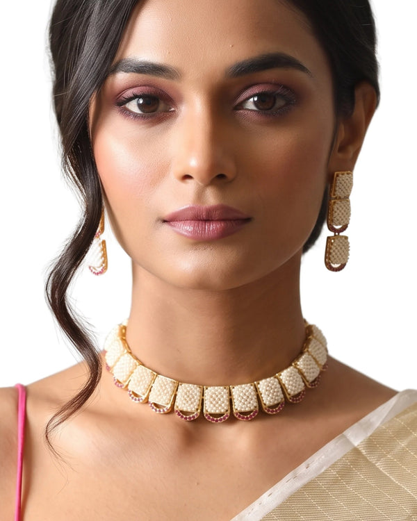 Ivory Royale Pearl Choker Set