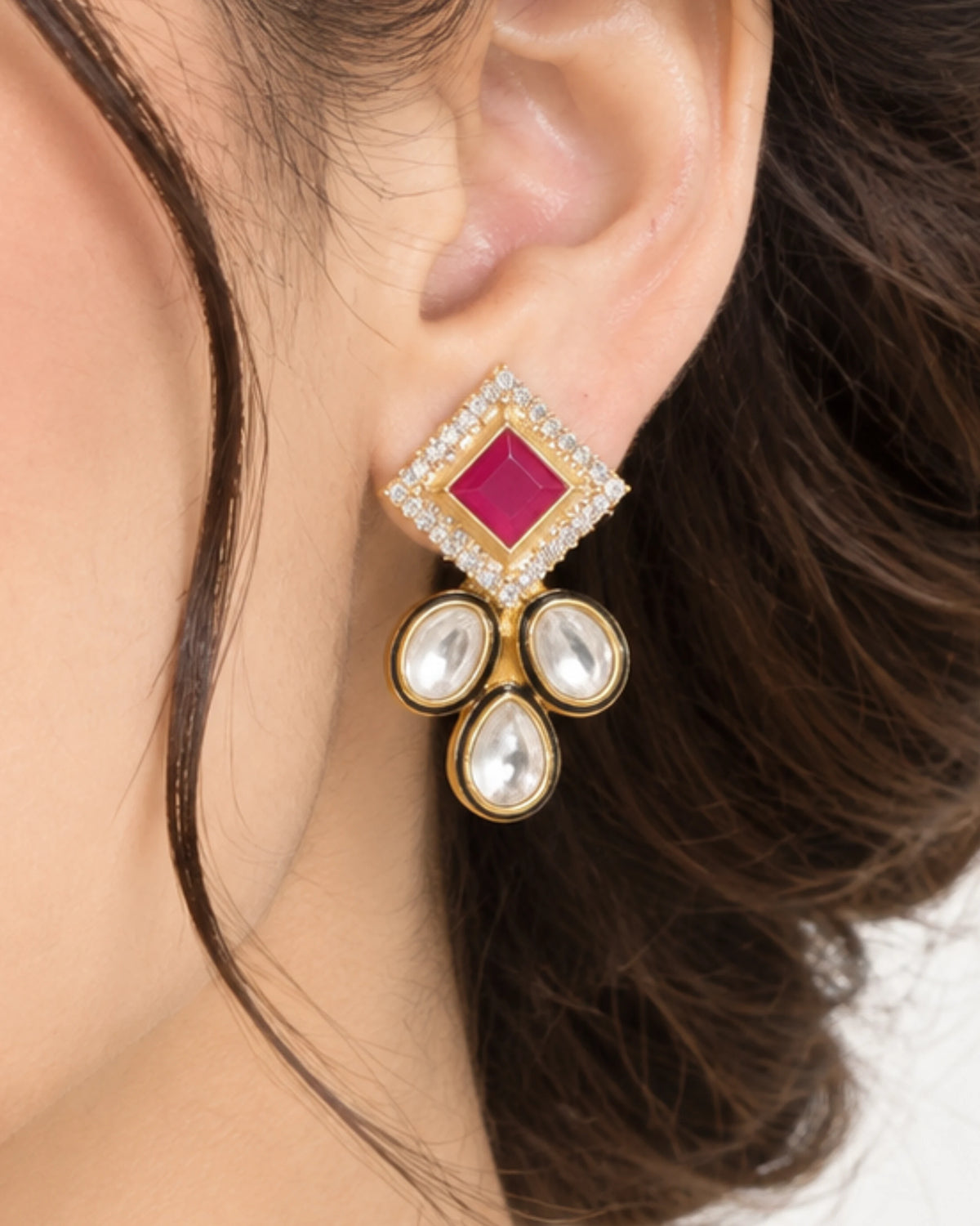 Royal Kundan Bloom Pearl Set